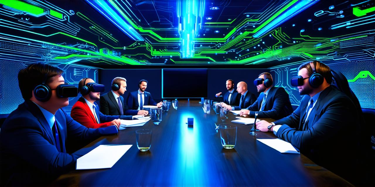 What is one method for conducting a meeting using virtual reality?