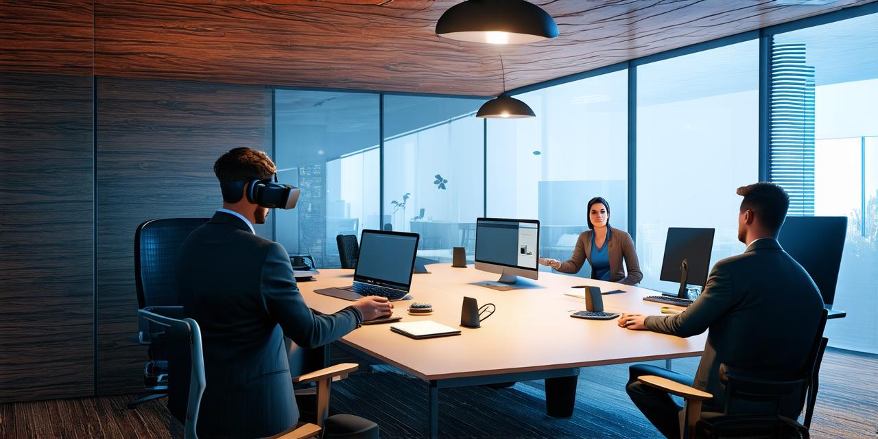 What was one disadvantage of using virtual reality applications for office work and collaboration?